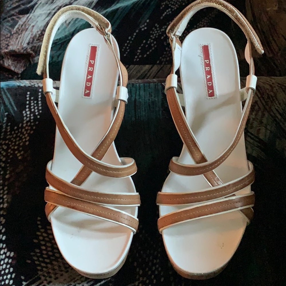 Authentic Prada Wedge Shoes